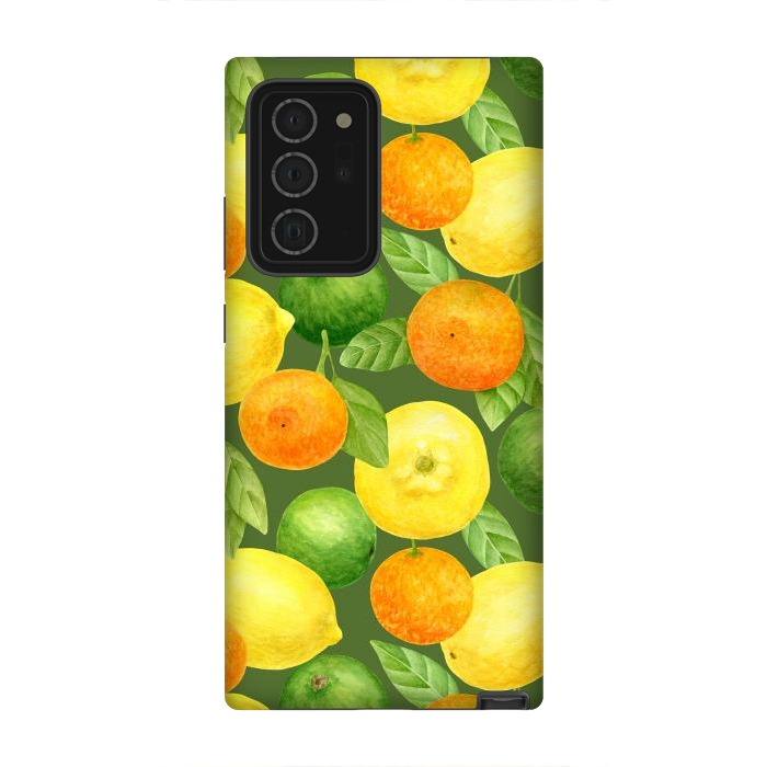 Galaxy Note 20 Ultra StrongFit summer fruits lemons and oranges by haroulita