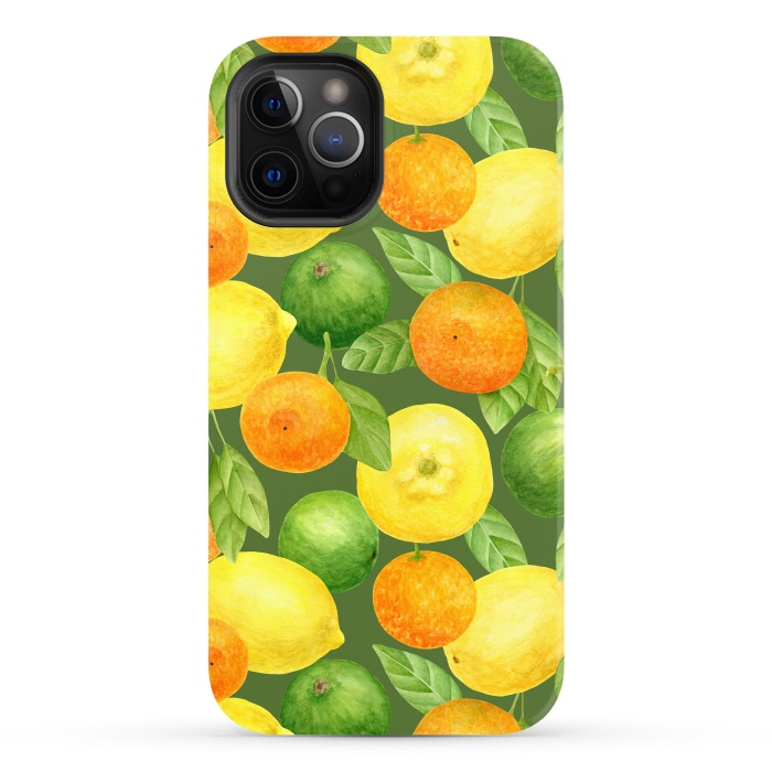 iPhone 12 Pro Max StrongFit summer fruits lemons and oranges by haroulita