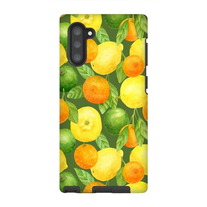Galaxy Note 10 StrongFit summer fruits lemons and oranges by haroulita