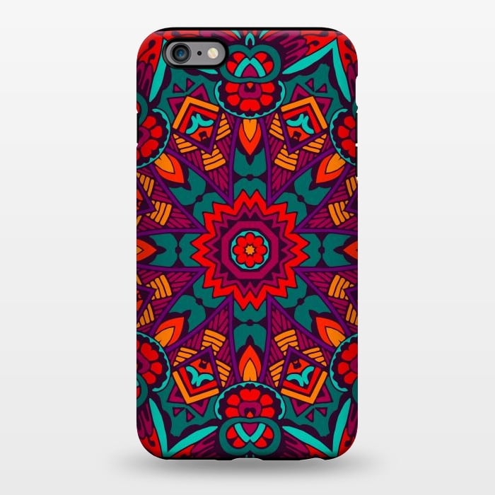 iPhone 6/6s plus StrongFit red geometric mandala by haroulita
