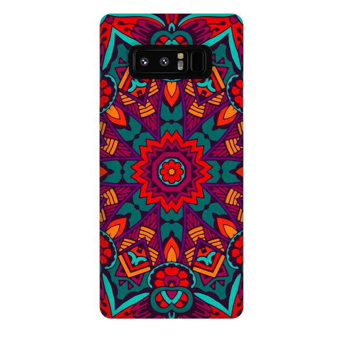 Galaxy Note 8 StrongFit red geometric mandala by haroulita