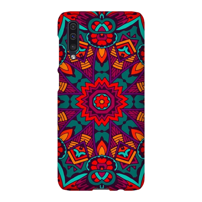 Galaxy A50 SlimFit red geometric mandala by haroulita