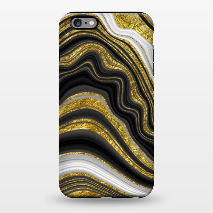 iPhone 6/6s plus StrongFit elegant marble golden waves by haroulita