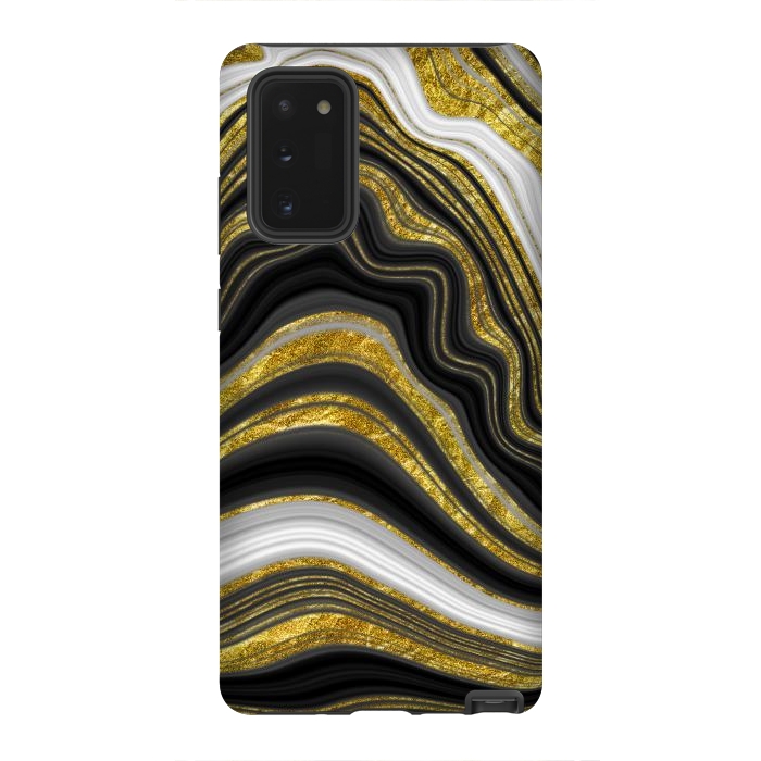Galaxy Note 20 StrongFit elegant marble golden waves by haroulita