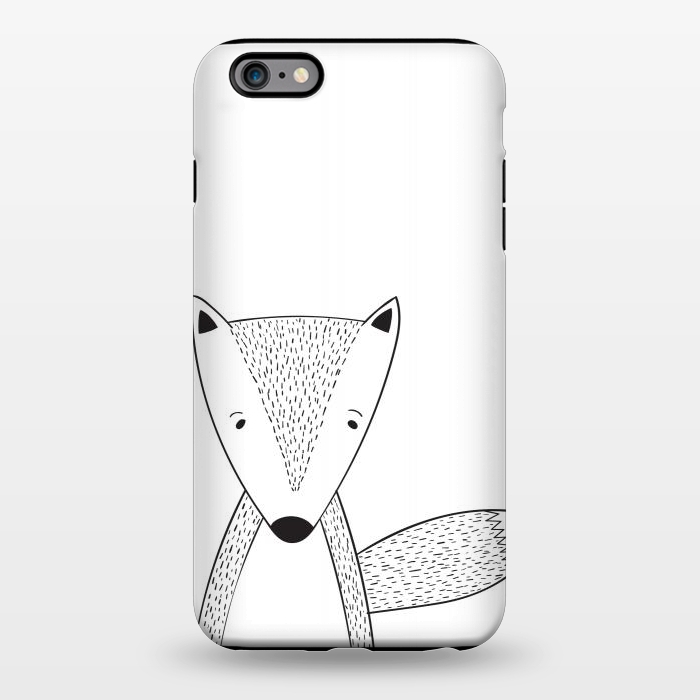 iPhone 6/6s plus StrongFit cute black white fox by haroulita