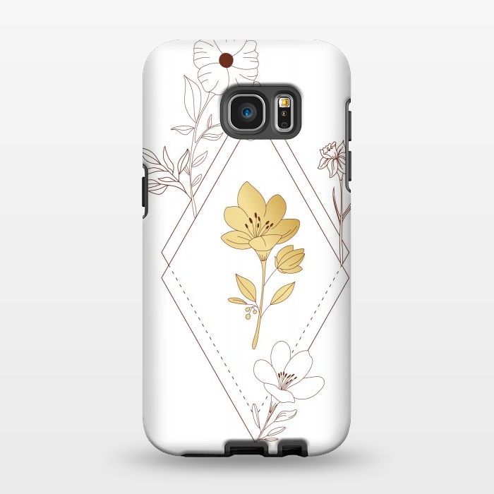 Galaxy S7 EDGE StrongFit gold flower  by haroulita