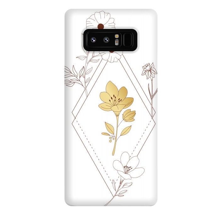 Galaxy Note 8 StrongFit gold flower  by haroulita