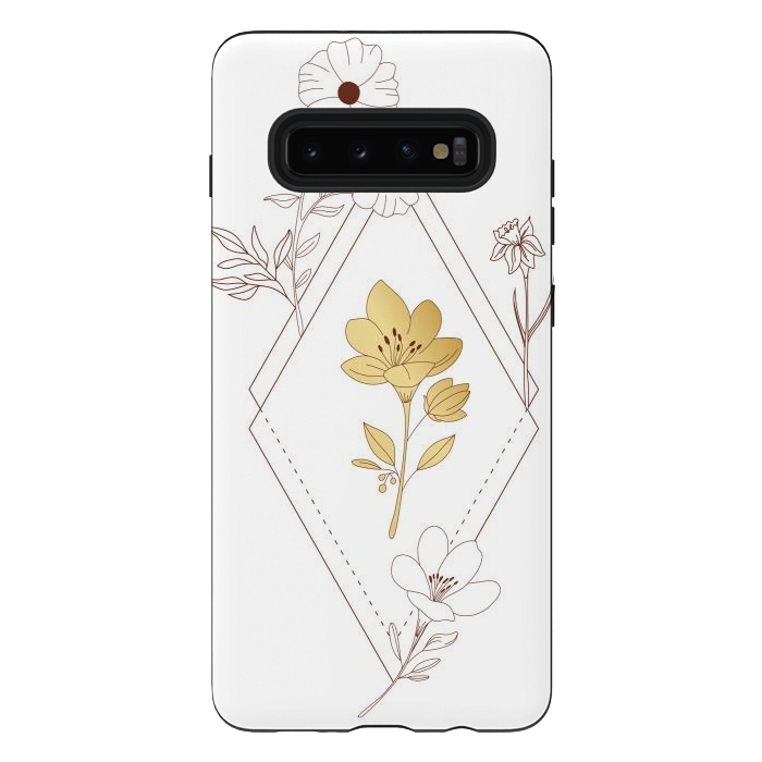Galaxy S10 plus StrongFit gold flower  by haroulita