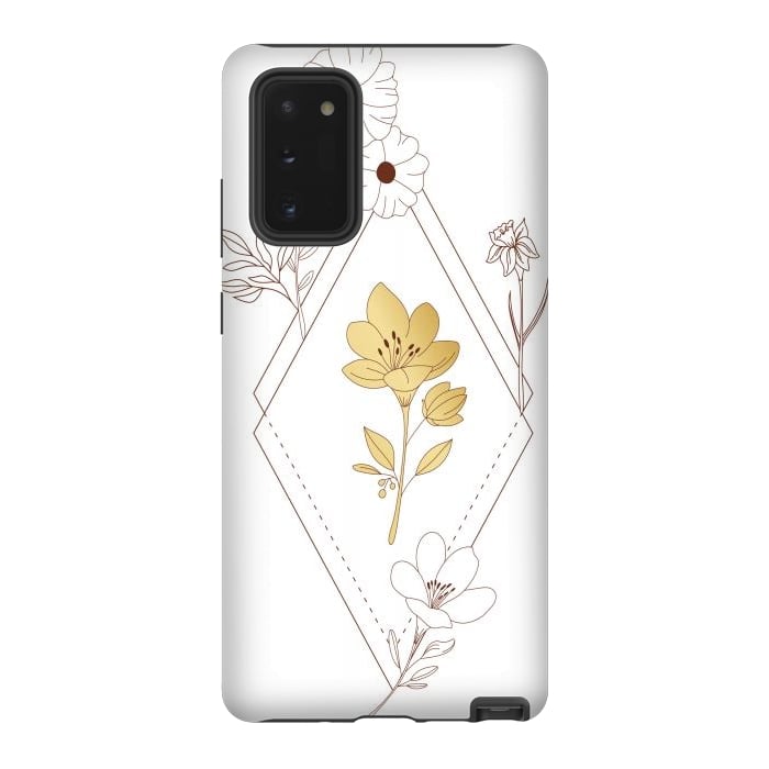 Galaxy Note 20 StrongFit gold flower  by haroulita