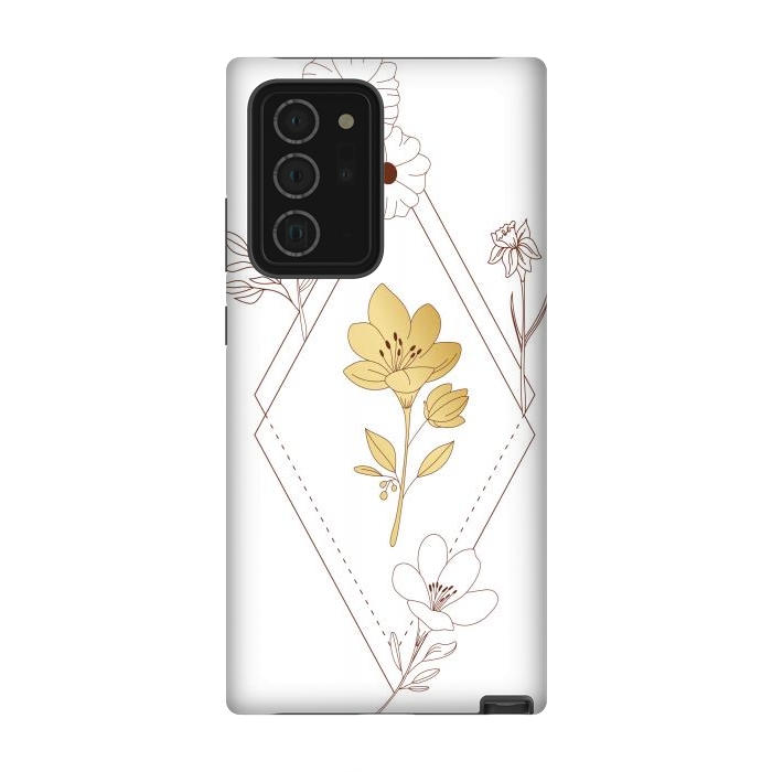 Galaxy Note 20 Ultra StrongFit gold flower  by haroulita