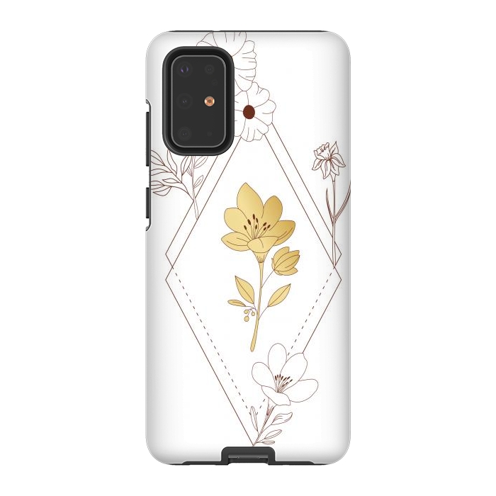 Galaxy S20 Plus StrongFit gold flower  by haroulita