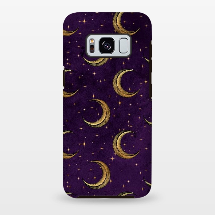 Galaxy S8 plus StrongFit gold moon in night sky by haroulita