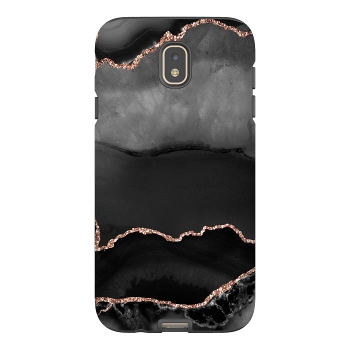 Galaxy J7 StrongFit black rosegold agate by haroulita
