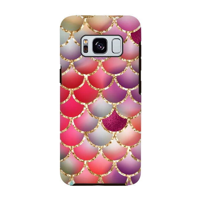 Galaxy S8 StrongFit colorful mermaid glitter scales by haroulita