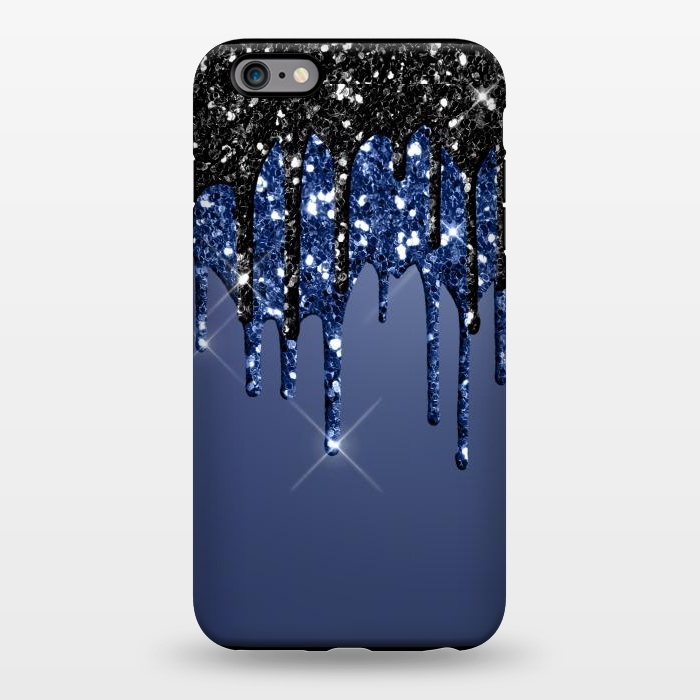 iPhone 6/6s plus StrongFit blue black glitter drops by haroulita