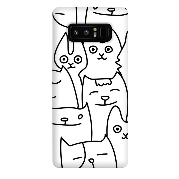 Galaxy Note 8 StrongFit black white funny cats by haroulita