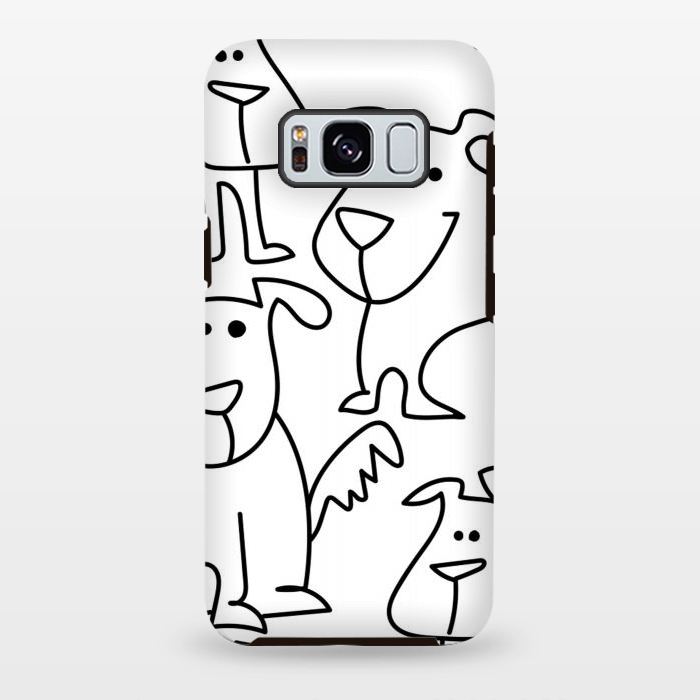 Galaxy S8 plus StrongFit doodle dogs by haroulita