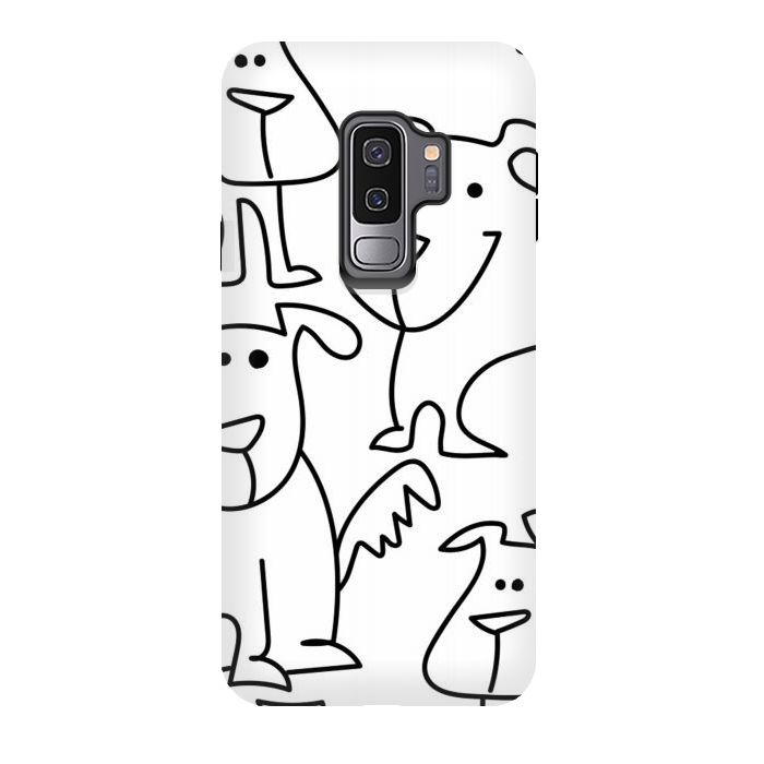 Galaxy S9 plus StrongFit doodle dogs by haroulita