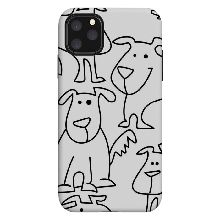 iPhone 11 Pro Max StrongFit doodle dogs by haroulita