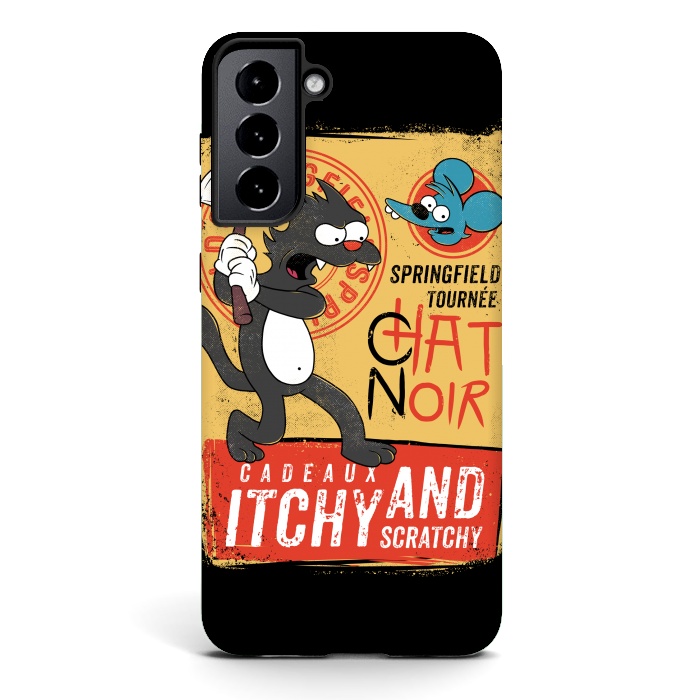 Galaxy S21 StrongFit Chat Noir Simpsons by Ilustrata