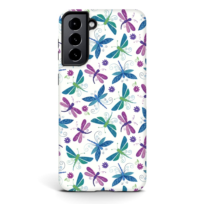 Galaxy S21 StrongFit Dragonflies by TracyLucy Designs