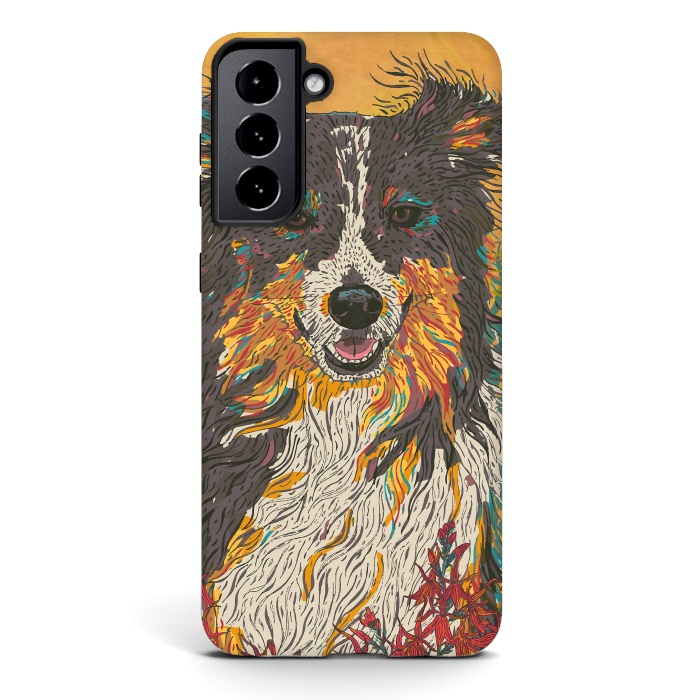 Galaxy S21 StrongFit Border Collie by Lotti Brown