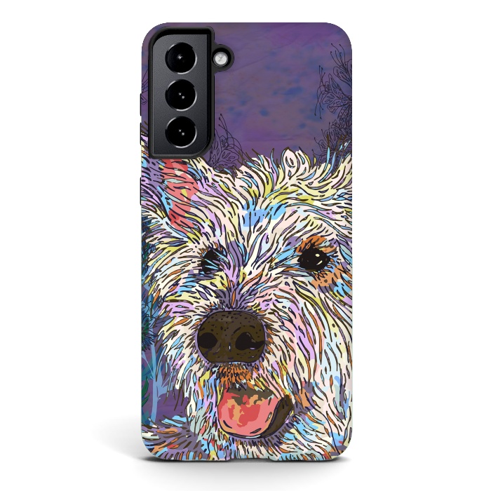 Galaxy S21 StrongFit West Highland Terrier (Westie) by Lotti Brown