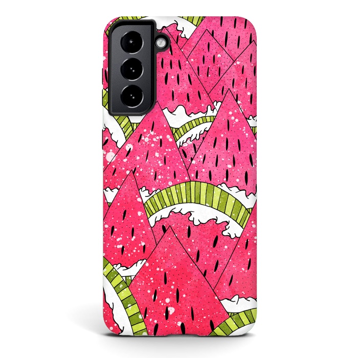 Galaxy S21 plus StrongFit Watermelon Mountains by Steve Wade (Swade)