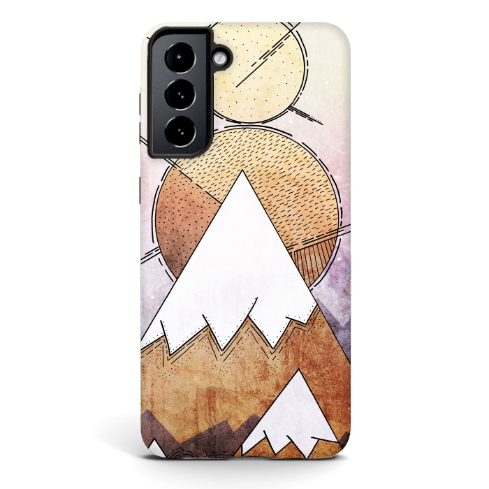 Galaxy S21 StrongFit Metal Mountains by Steve Wade (Swade)