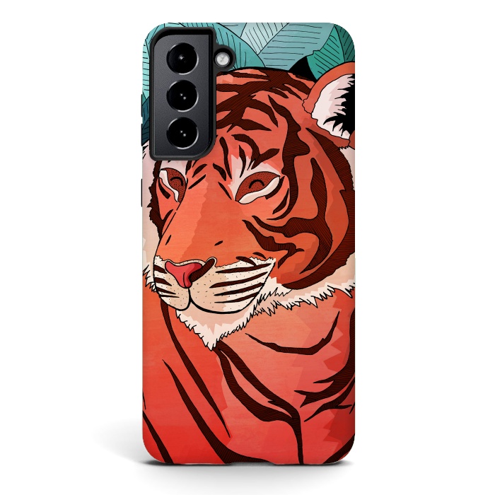 Galaxy S21 StrongFit Tiger in the jungle  by Steve Wade (Swade)
