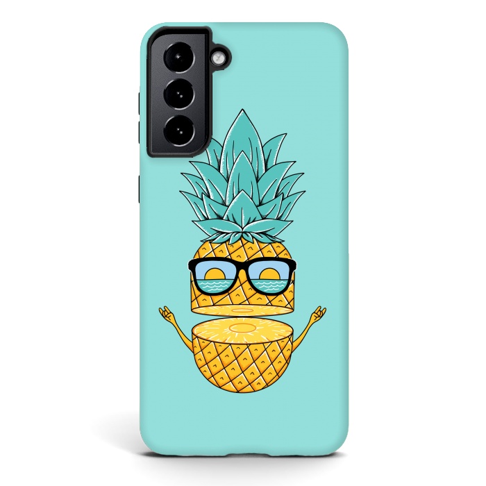 Galaxy S21 StrongFit Pineapple Sunglasses by Coffee Man