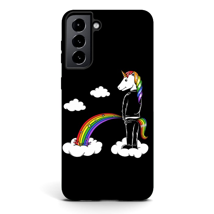 Galaxy S21 plus StrongFit Unicorn Rainbow by Coffee Man