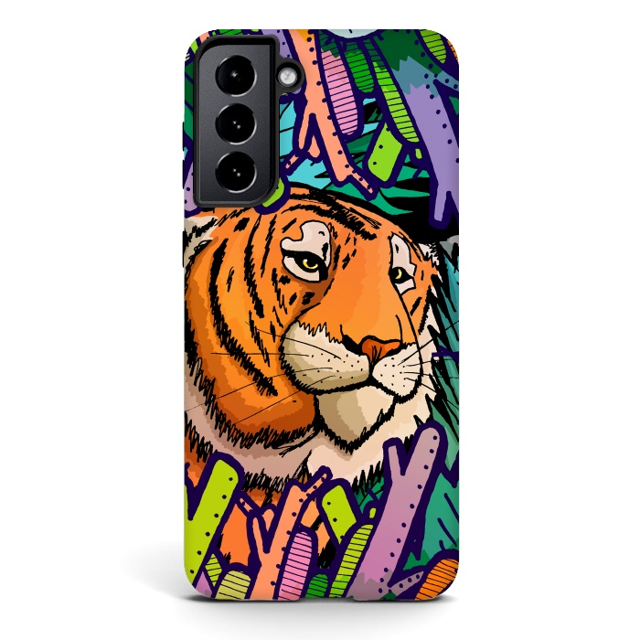 Galaxy S21 plus StrongFit Tiger in the undergrowth  by Steve Wade (Swade)