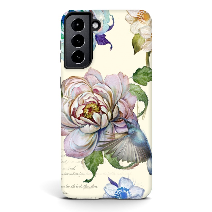 Galaxy S21 StrongFit Vintage Rose by Creativeaxle