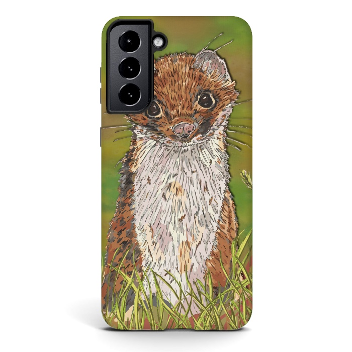 Galaxy S21 StrongFit Summer Stoat by Lotti Brown