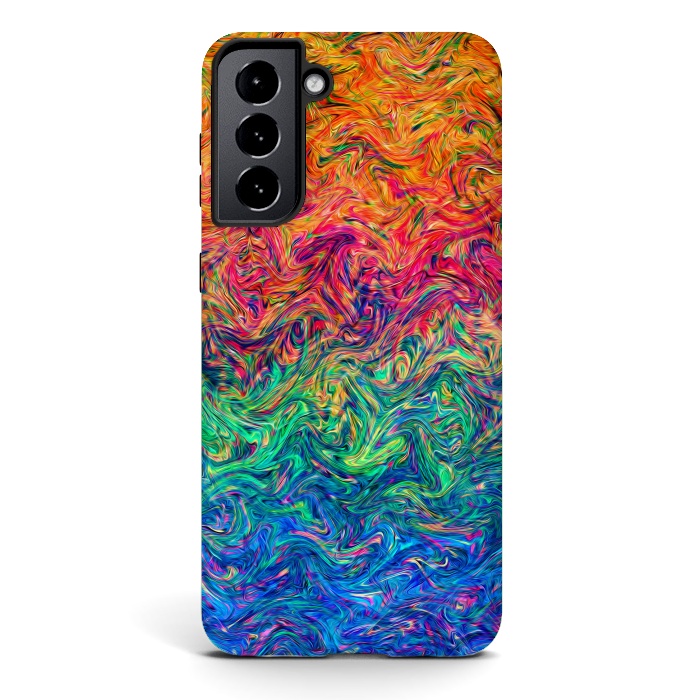 Galaxy S21 StrongFit Fluid Colors G249 by Medusa GraphicArt