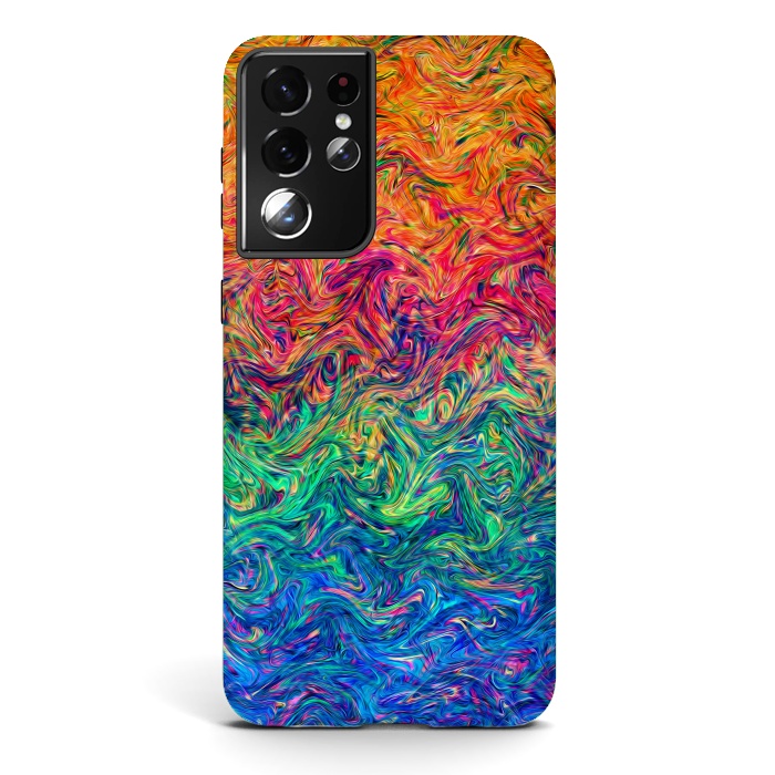 Galaxy S21 ultra StrongFit Fluid Colors G249 by Medusa GraphicArt