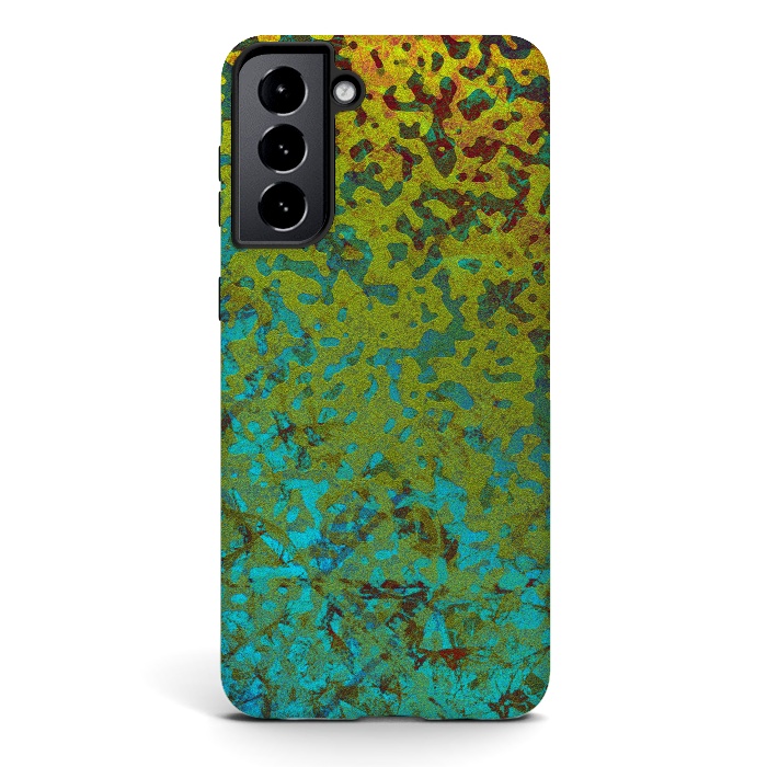Galaxy S21 plus StrongFit Colorful Corroded Background G292 by Medusa GraphicArt
