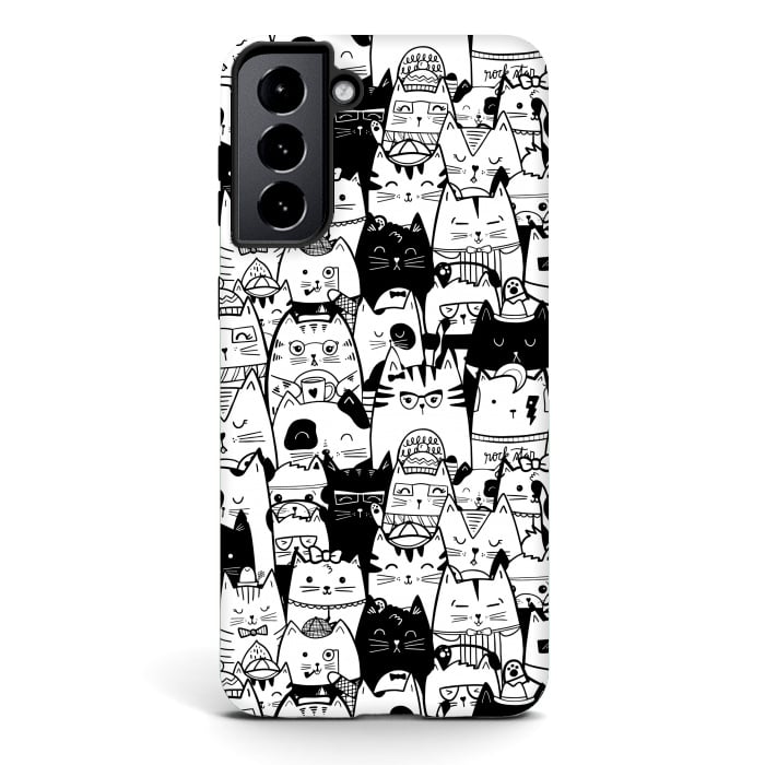 Galaxy S21 StrongFit Itty Bitty Kitty Committee by Noonday Design