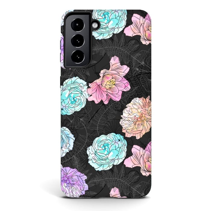 Galaxy S21 StrongFit Color Pop Floral by Noonday Design
