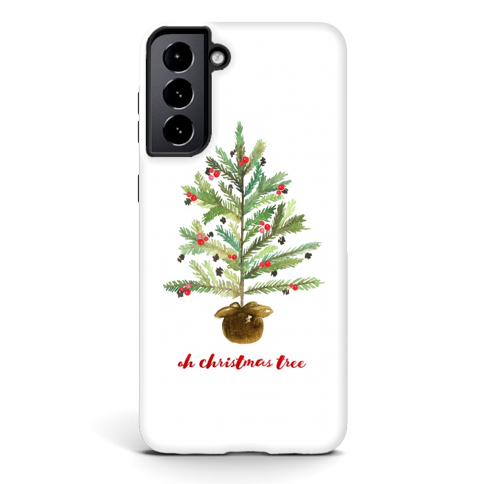 Galaxy S21 StrongFit Oh Christmas Tree by Noonday Design