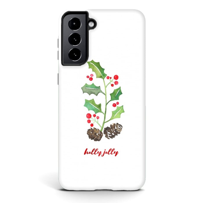 Galaxy S21 plus StrongFit Holly Jolly by Noonday Design