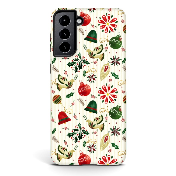 Galaxy S21 StrongFit Ornate Christmas Ornaments by Noonday Design