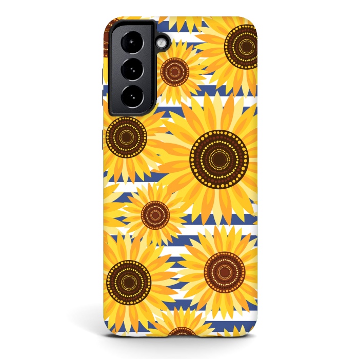 Galaxy S21 StrongFit Sunflowers by Laura Grant