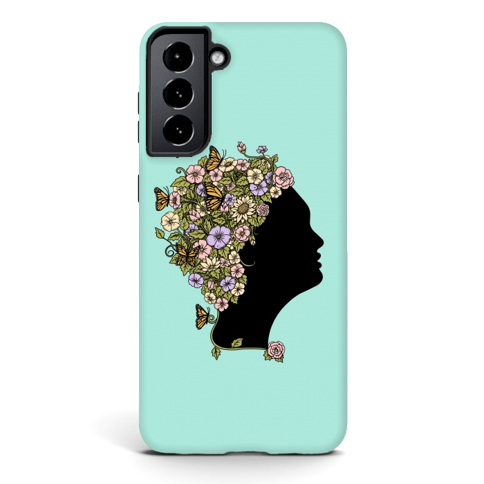 Galaxy S21 StrongFit Floral lady by Coffee Man