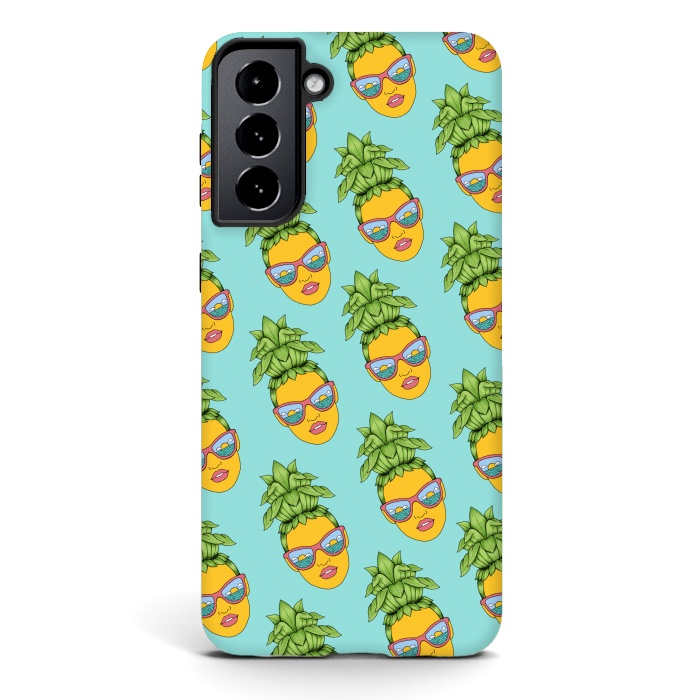 Galaxy S21 StrongFit Pineapple Girl pattern by Coffee Man
