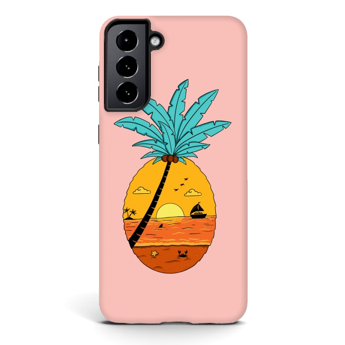 Galaxy S21 plus StrongFit Pineapple Nature pink by Coffee Man