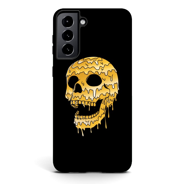 Galaxy S21 plus StrongFit Gold Skull by Coffee Man