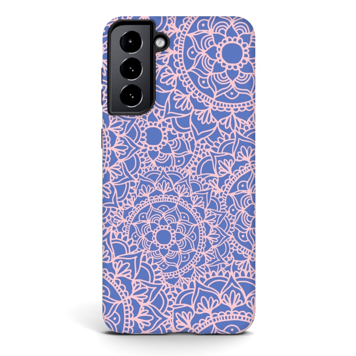 Galaxy S21 StrongFit Pink and Mauve Mandala Pattern by Julie Erin Designs