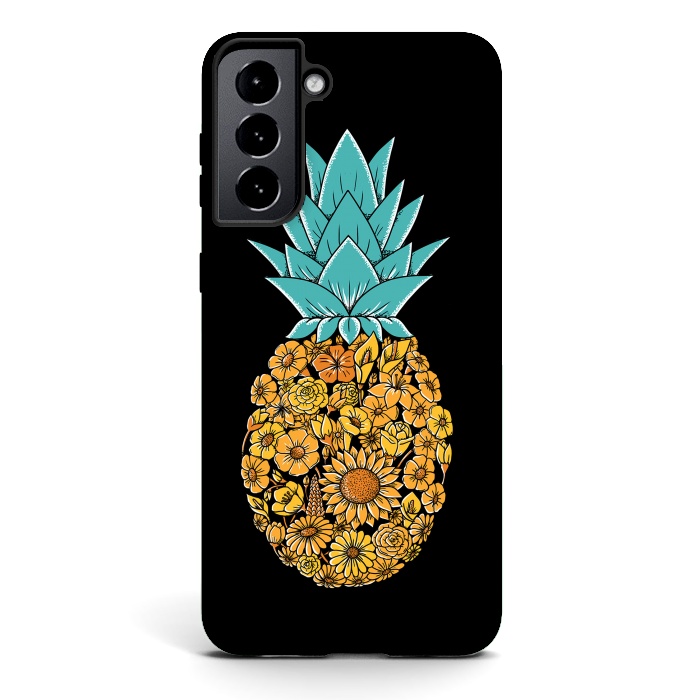 Galaxy S21 StrongFit Pineapple Floral by Coffee Man